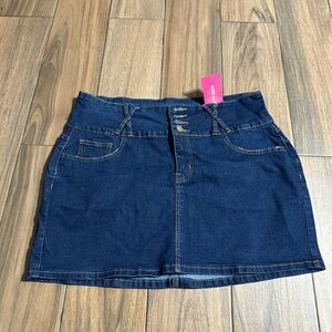 SHEIN Dark Blue Denim Skirt